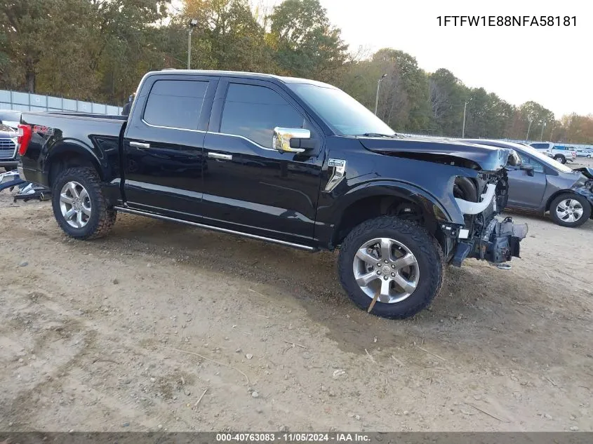 1FTFW1E88NFA58181 2022 Ford F-150 King Ranch