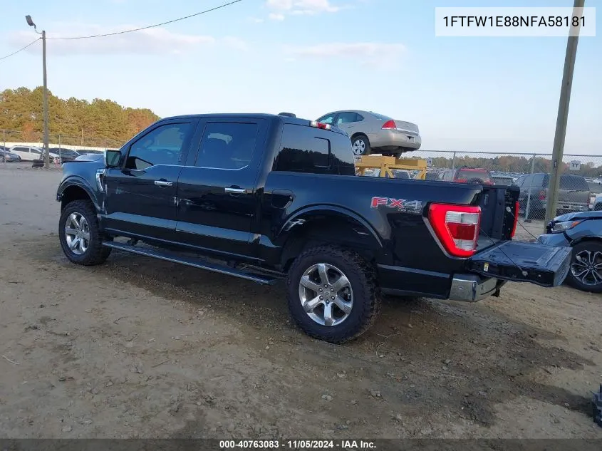 1FTFW1E88NFA58181 2022 Ford F-150 King Ranch