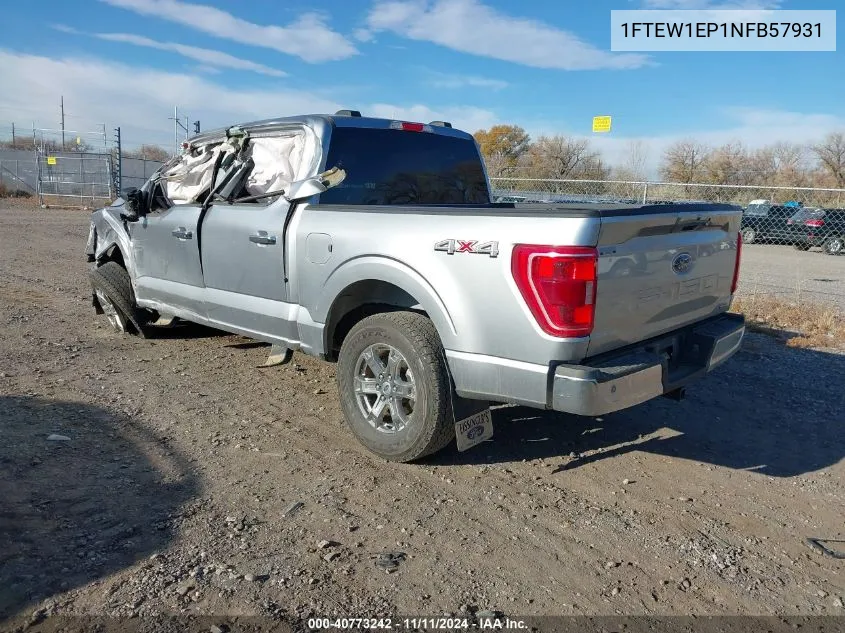 2022 Ford F-150 Xlt VIN: 1FTEW1EP1NFB57931 Lot: 40773242