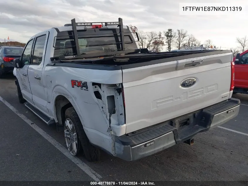 2022 Ford F-150 Xlt VIN: 1FTFW1E87NKD11319 Lot: 40778878