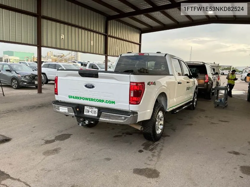 2022 Ford F150 Supercrew VIN: 1FTFW1E53NKD82524 Lot: 40788368