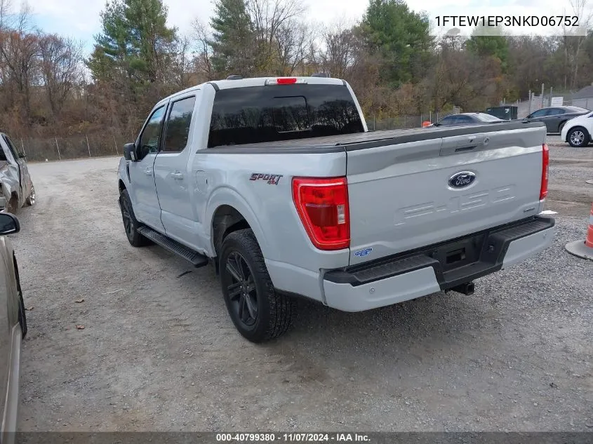 2022 Ford F-150 Xlt VIN: 1FTEW1EP3NKD06752 Lot: 40799380