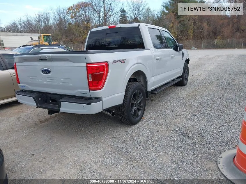 2022 Ford F-150 Xlt VIN: 1FTEW1EP3NKD06752 Lot: 40799380