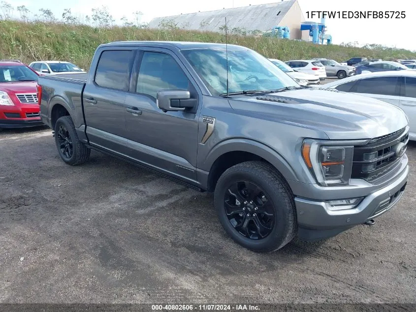 2022 Ford F-150 Platinum VIN: 1FTFW1ED3NFB85725 Lot: 40802606