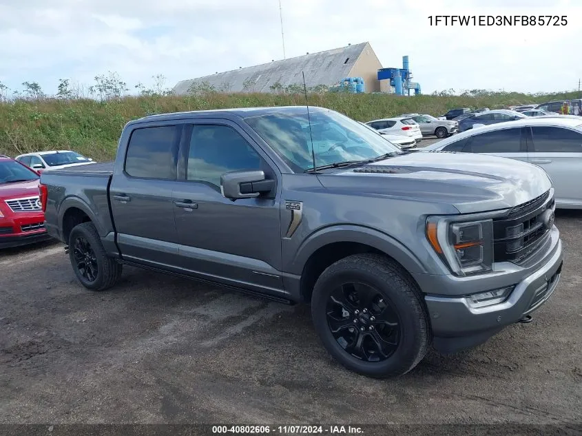 2022 Ford F-150 Platinum VIN: 1FTFW1ED3NFB85725 Lot: 40802606