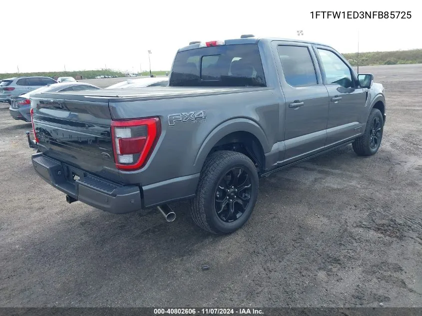 2022 Ford F-150 Platinum VIN: 1FTFW1ED3NFB85725 Lot: 40802606