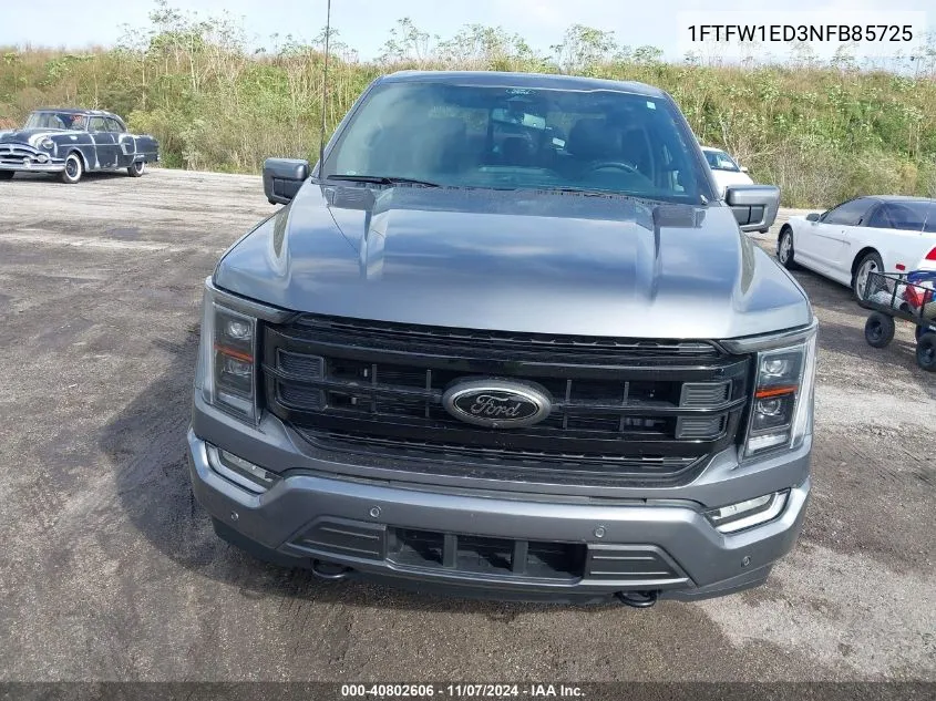 2022 Ford F-150 Platinum VIN: 1FTFW1ED3NFB85725 Lot: 40802606