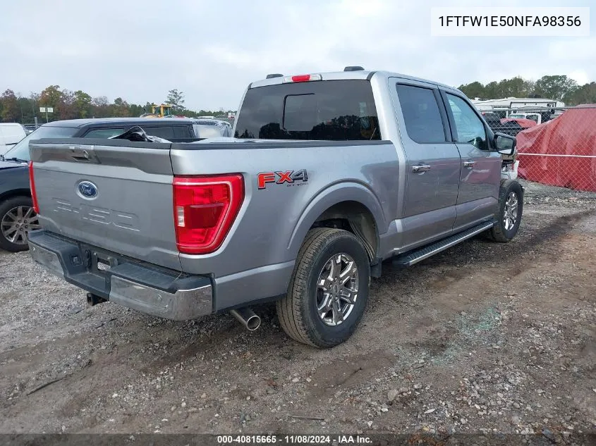 2022 Ford F-150 Xlt VIN: 1FTFW1E50NFA98356 Lot: 40815665