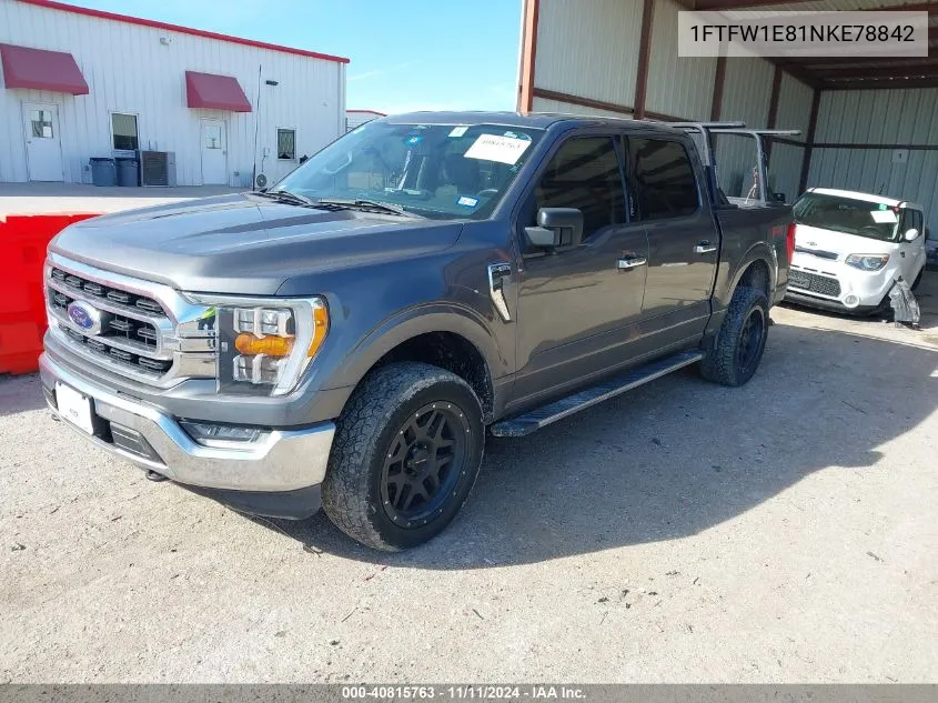 2022 Ford F-150 Xlt VIN: 1FTFW1E81NKE78842 Lot: 40815763