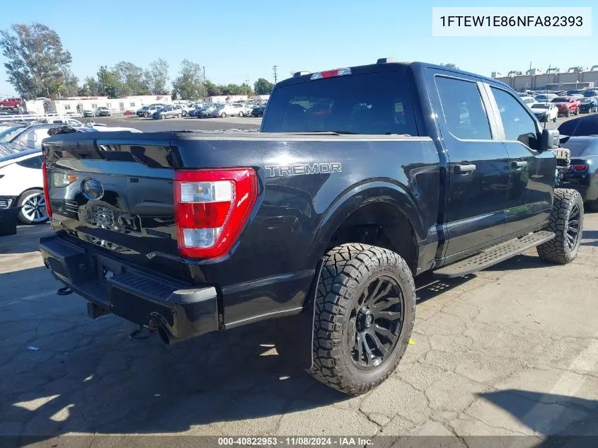 2022 Ford F-150 Tremor VIN: 1FTEW1E86NFA82393 Lot: 40822953