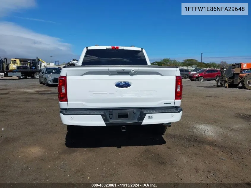 2022 Ford F-150 Xlt VIN: 1FTFW1E86NFA29648 Lot: 40823061