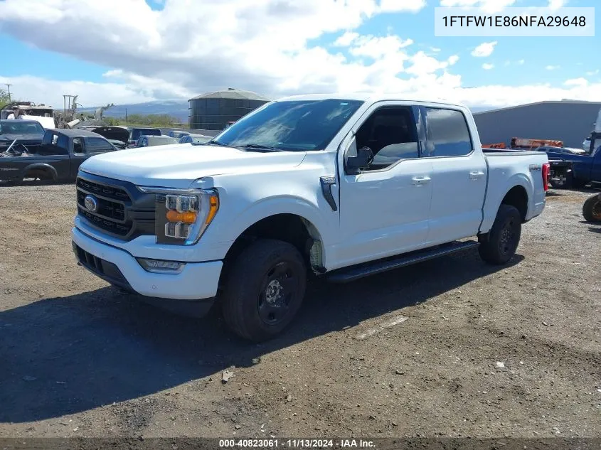 2022 Ford F-150 Xlt VIN: 1FTFW1E86NFA29648 Lot: 40823061