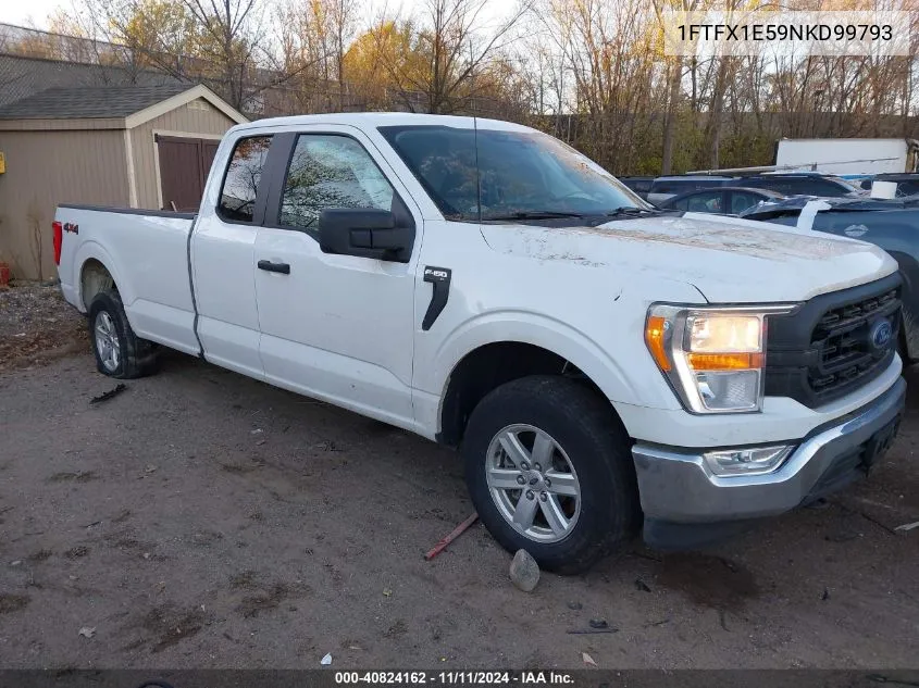 2022 Ford F-150 Xl VIN: 1FTFX1E59NKD99793 Lot: 40824162