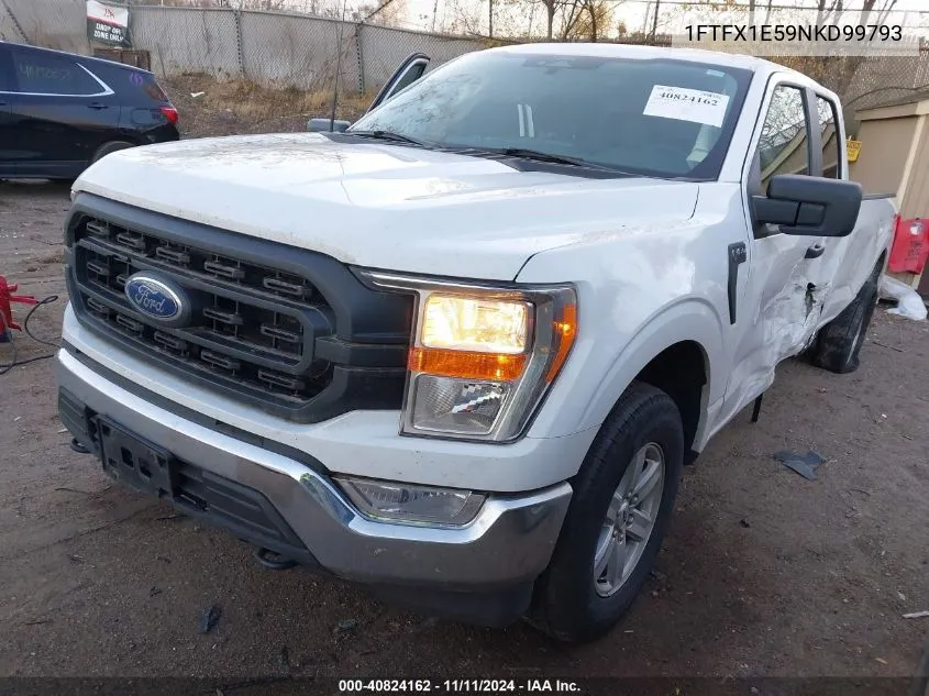 2022 Ford F-150 Xl VIN: 1FTFX1E59NKD99793 Lot: 40824162