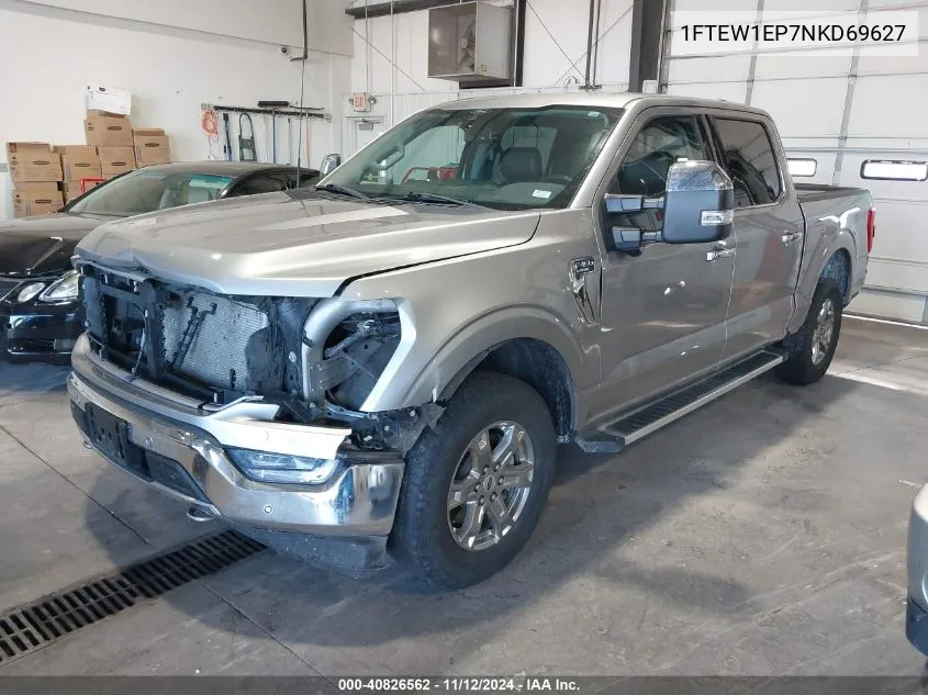 1FTEW1EP7NKD69627 2022 Ford F-150 Lariat