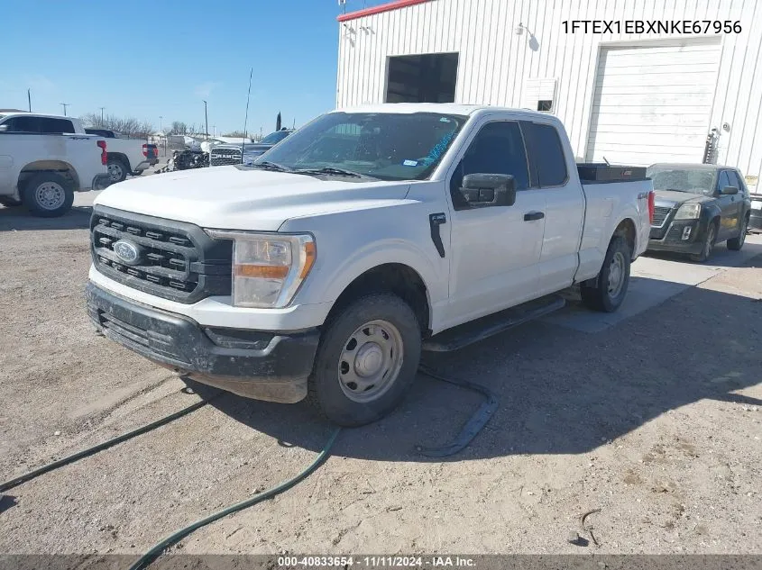 2022 Ford F-150 Xl VIN: 1FTEX1EBXNKE67956 Lot: 40833654