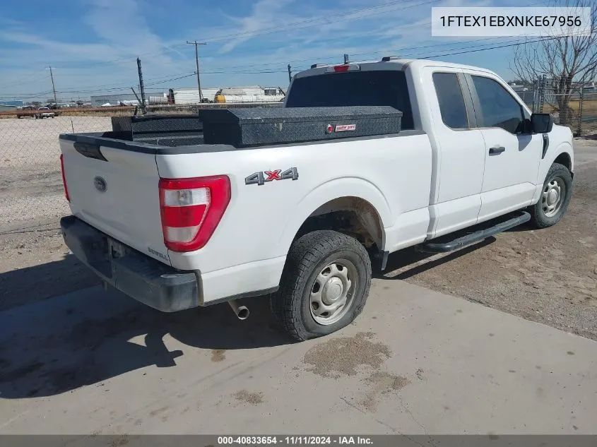 2022 Ford F-150 Xl VIN: 1FTEX1EBXNKE67956 Lot: 40833654