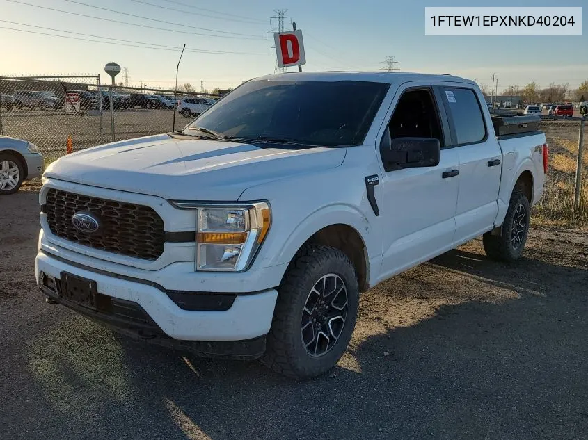 2022 Ford F150 Supercrew VIN: 1FTEW1EPXNKD40204 Lot: 40836924