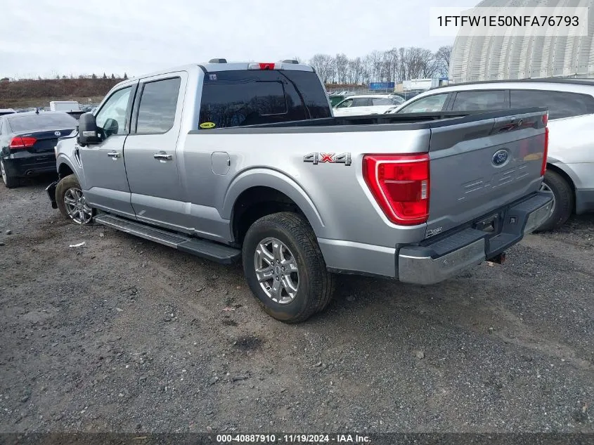 2022 Ford F-150 Xlt VIN: 1FTFW1E50NFA76793 Lot: 40887910