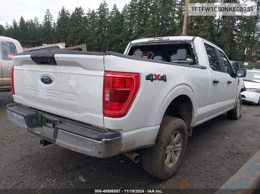 2022 Ford F-150 Xlt VIN: 1FTFW1E50NKE08951 Lot: 40898587