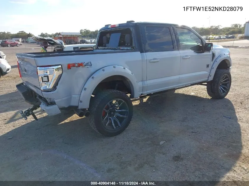 2022 Ford F-150 Xlt VIN: 1FTFW1E52NKD28079 Lot: 40904148