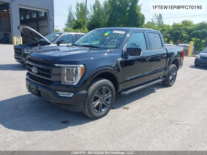 2023 Ford F150 Supercrew VIN: 1FTEW1EP8PFC70195 Lot: 12051074