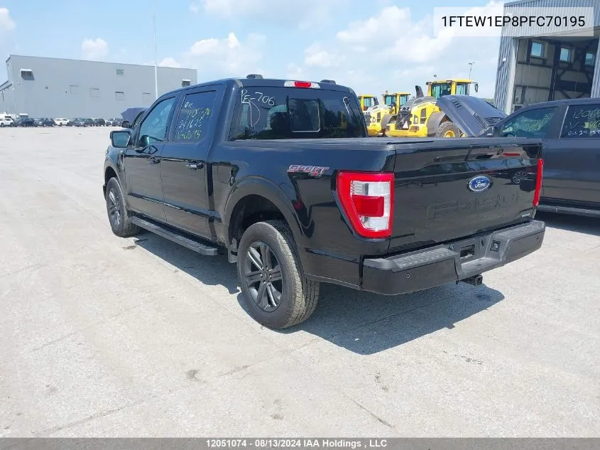 2023 Ford F150 Supercrew VIN: 1FTEW1EP8PFC70195 Lot: 12051074