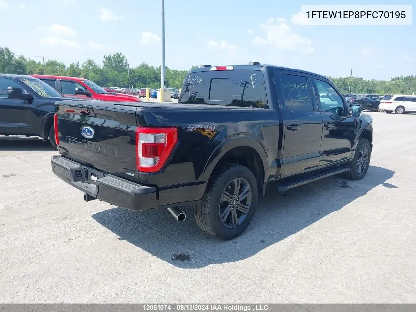 2023 Ford F150 Supercrew VIN: 1FTEW1EP8PFC70195 Lot: 12051074