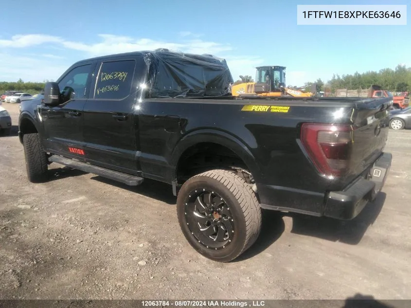 2023 Ford F-150 VIN: 1FTFW1E8XPKE63646 Lot: 12063784