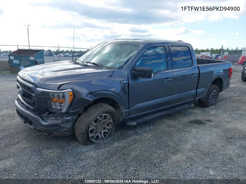 2023 Ford F150 Supercrew VIN: 1FTFW1E56PKD94900 Lot: 12080122