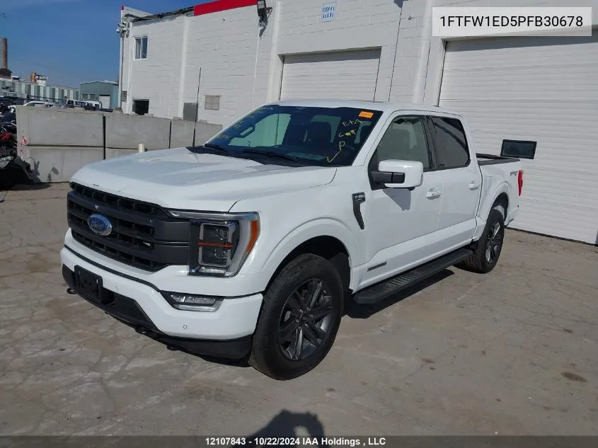 2023 Ford F-150 Lariat VIN: 1FTFW1ED5PFB30678 Lot: 12107843