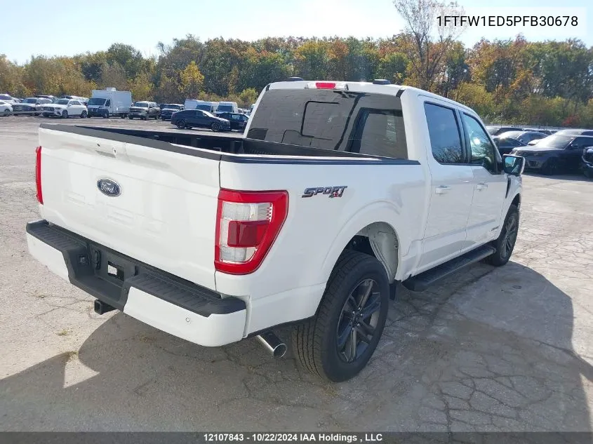 2023 Ford F-150 Lariat VIN: 1FTFW1ED5PFB30678 Lot: 12107843