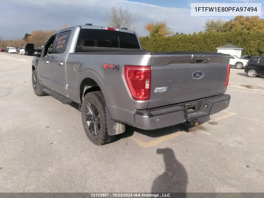 2023 Ford F-150 Xlt VIN: 1FTFW1E80PFA97494 Lot: 12133907