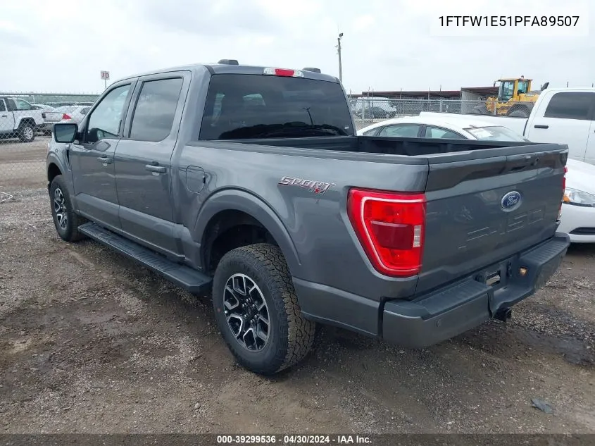 2023 Ford F-150 Xlt VIN: 1FTFW1E51PFA89507 Lot: 39299536