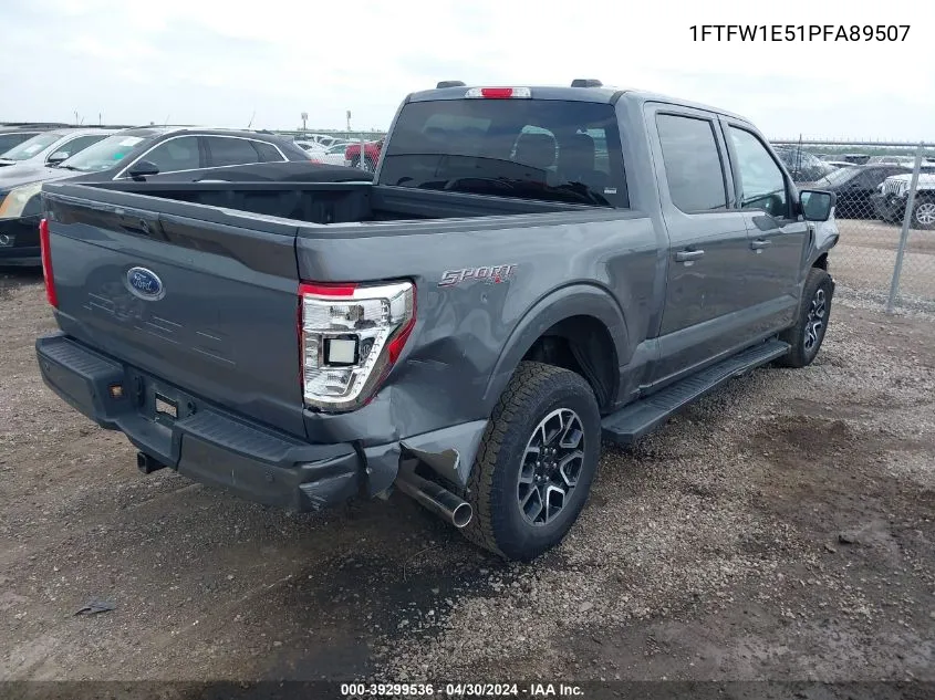 2023 Ford F-150 Xlt VIN: 1FTFW1E51PFA89507 Lot: 39299536