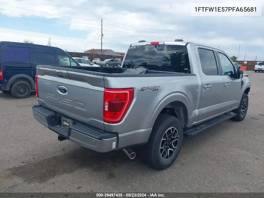 2023 Ford F-150 Xlt VIN: 1FTFW1E57PFA65681 Lot: 39497435