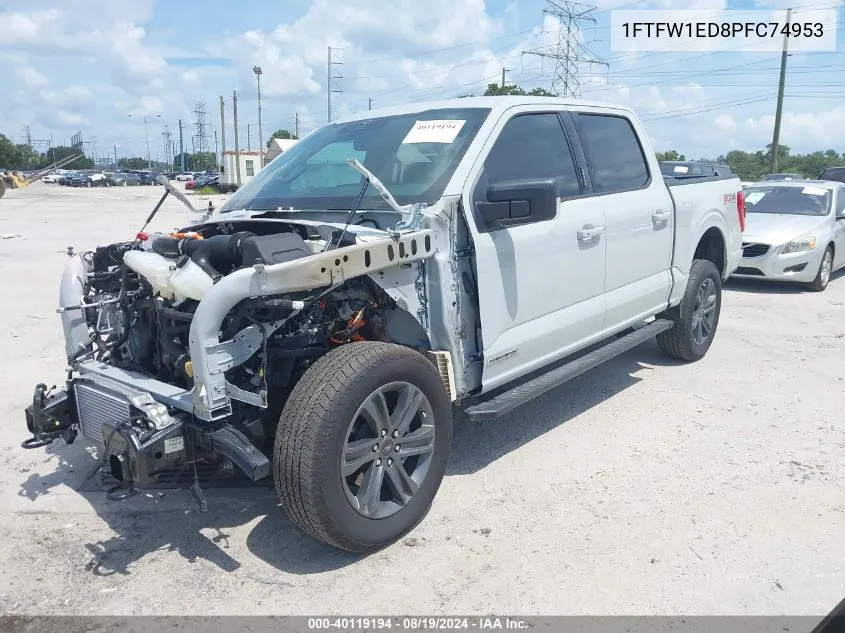 2023 Ford F-150 Xlt VIN: 1FTFW1ED8PFC74953 Lot: 40119194