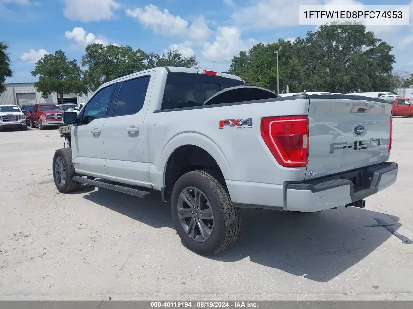 2023 Ford F-150 Xlt VIN: 1FTFW1ED8PFC74953 Lot: 40119194