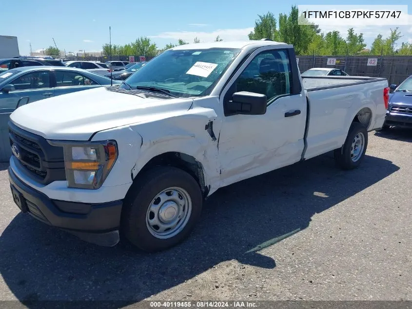 2023 Ford F-150 Xl VIN: 1FTMF1CB7PKF57747 Lot: 40119455