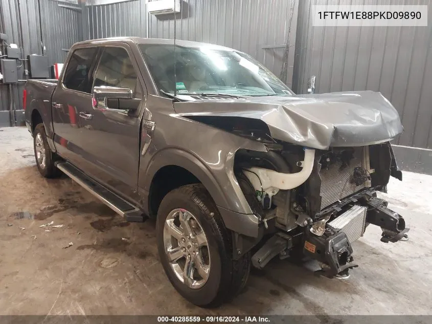 2023 Ford F-150 Lariat VIN: 1FTFW1E88PKD09890 Lot: 40285559