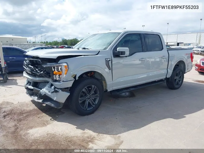 2023 Ford F-150 Lariat VIN: 1FTFW1E89PKF55203 Lot: 40323883