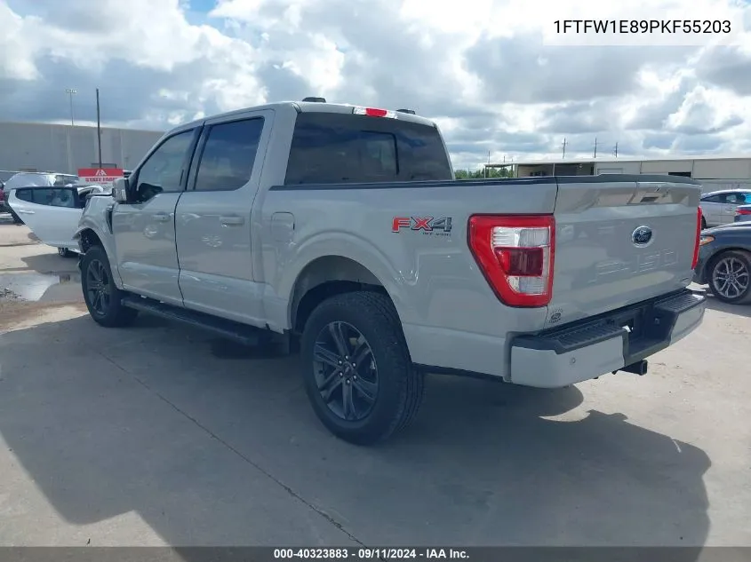 2023 Ford F-150 Lariat VIN: 1FTFW1E89PKF55203 Lot: 40323883