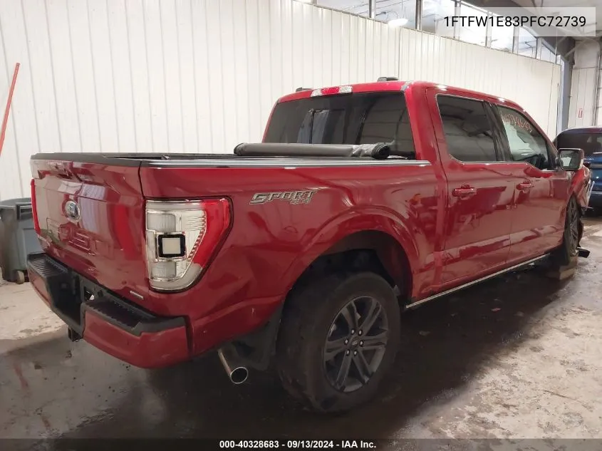 2023 Ford F-150 Lariat VIN: 1FTFW1E83PFC72739 Lot: 40328683