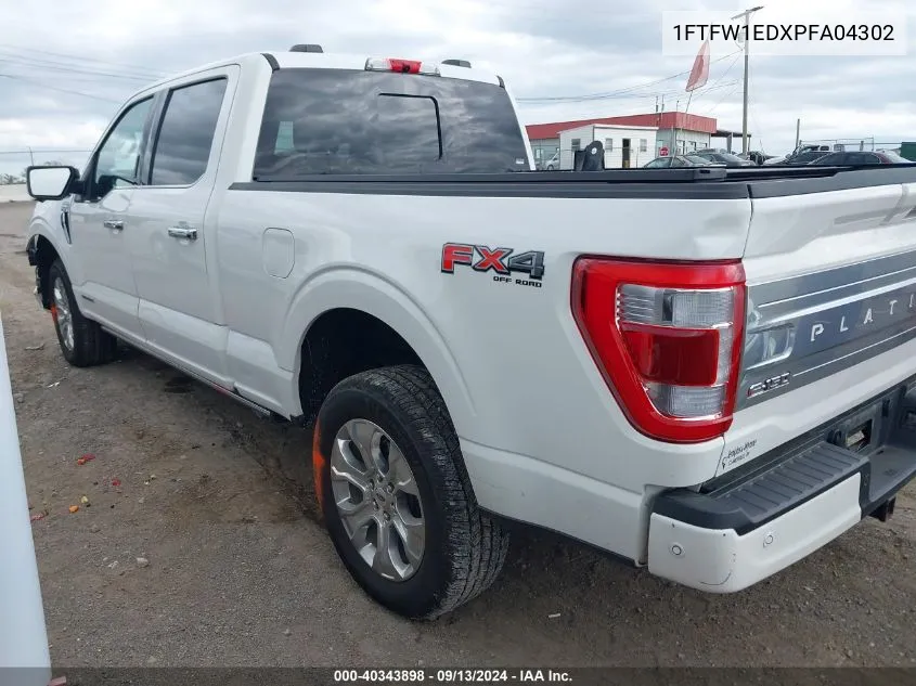 1FTFW1EDXPFA04302 2023 Ford F-150 Platinum