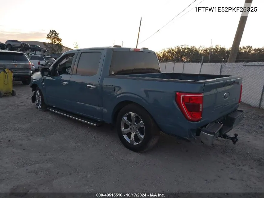 2023 Ford F-150 Supercrew VIN: 1FTFW1E52PKF26325 Lot: 40515516