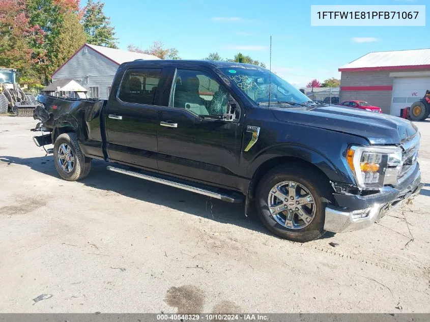 2023 Ford F-150 Xlt VIN: 1FTFW1E81PFB71067 Lot: 40548329