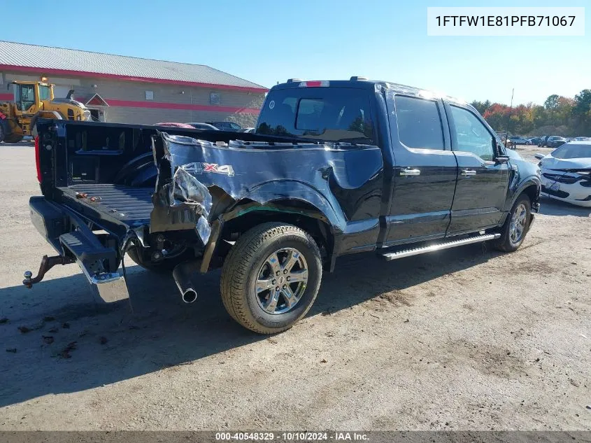 2023 Ford F-150 Xlt VIN: 1FTFW1E81PFB71067 Lot: 40548329