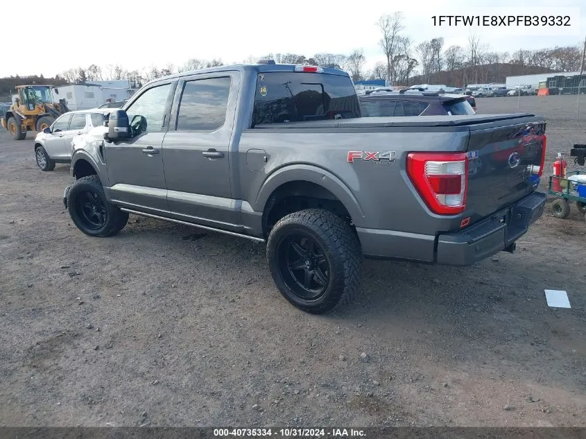 2023 Ford F-150 Lariat VIN: 1FTFW1E8XPFB39332 Lot: 40735334