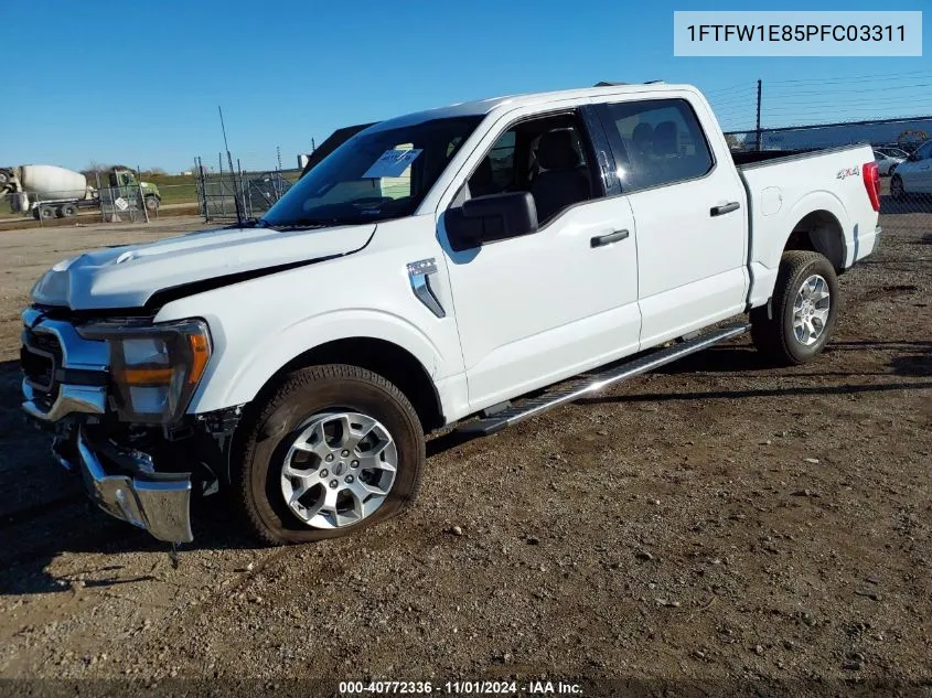 2023 Ford F-150 Xlt VIN: 1FTFW1E85PFC03311 Lot: 40772336