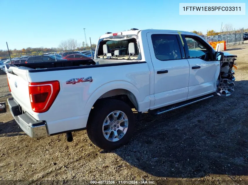 2023 Ford F-150 Xlt VIN: 1FTFW1E85PFC03311 Lot: 40772336